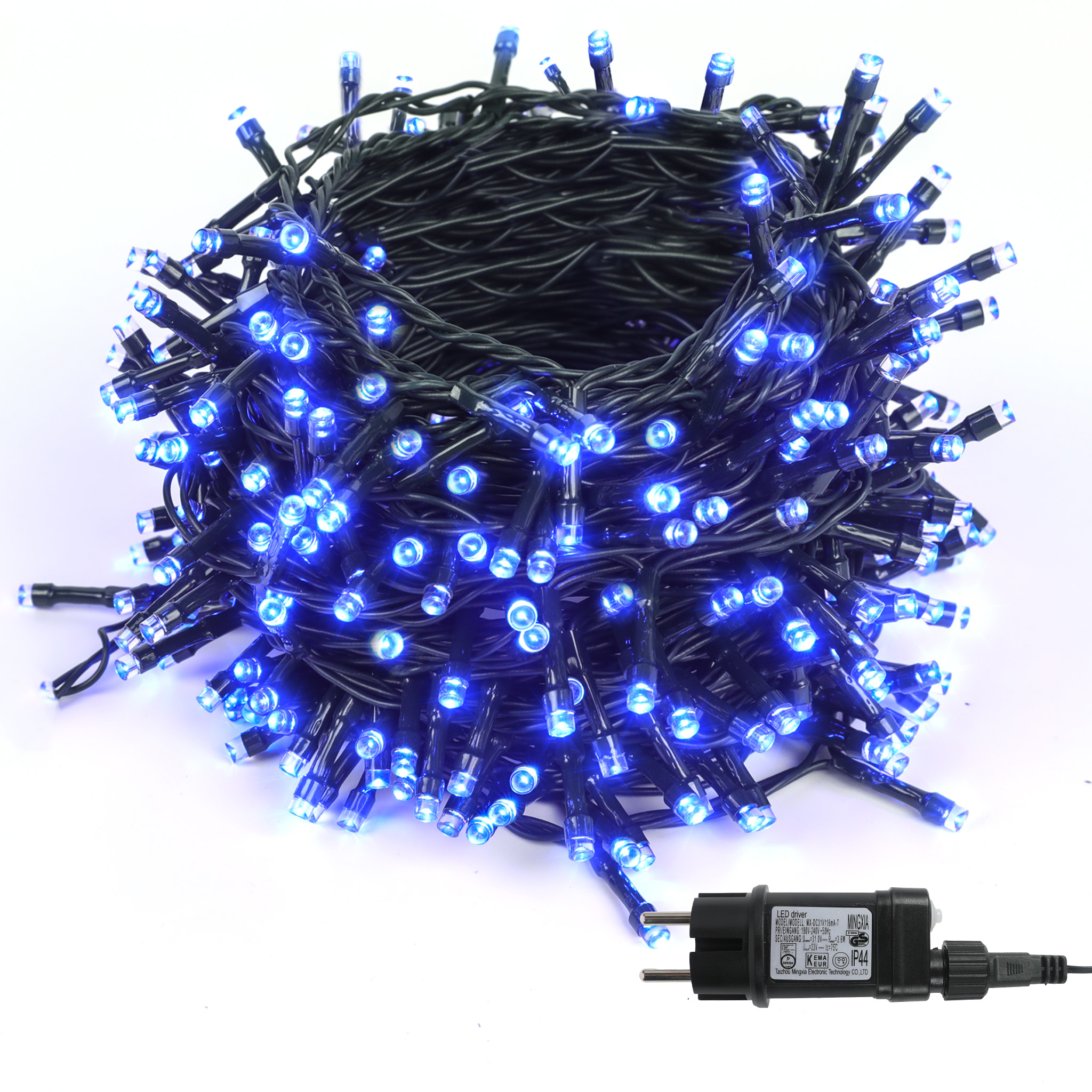 Mini Blue Lights Green Wire