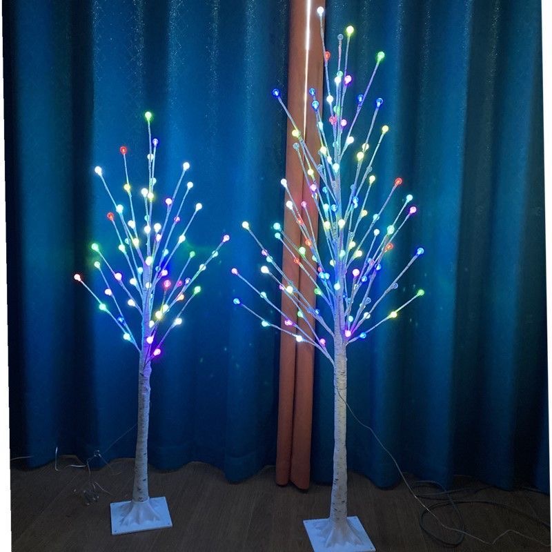 小白球树灯彩光