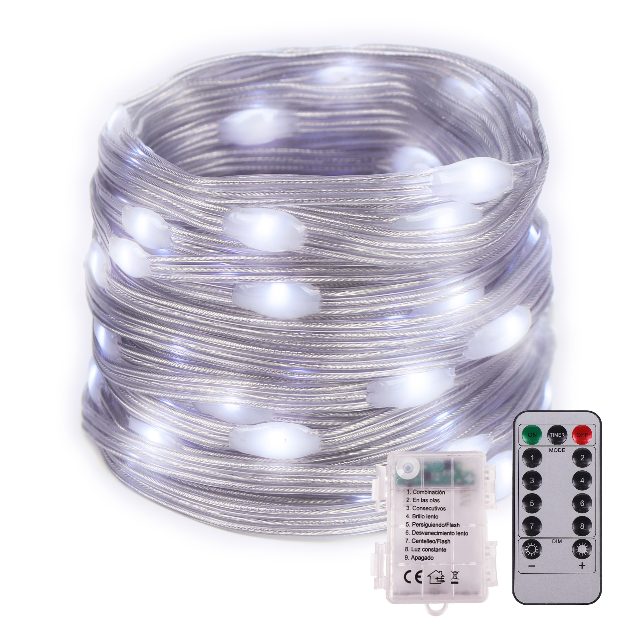 White Rope Lights Transparent Wire