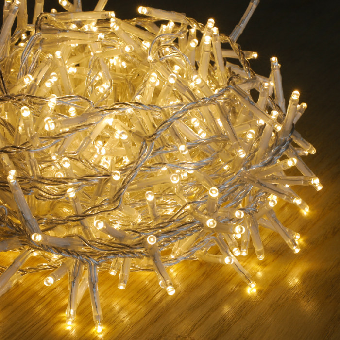 V3灯串透明线暖光