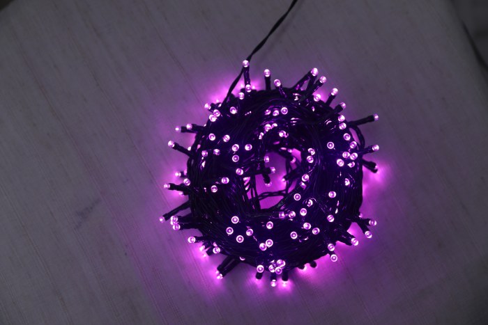 V5灯串墨绿线金粉