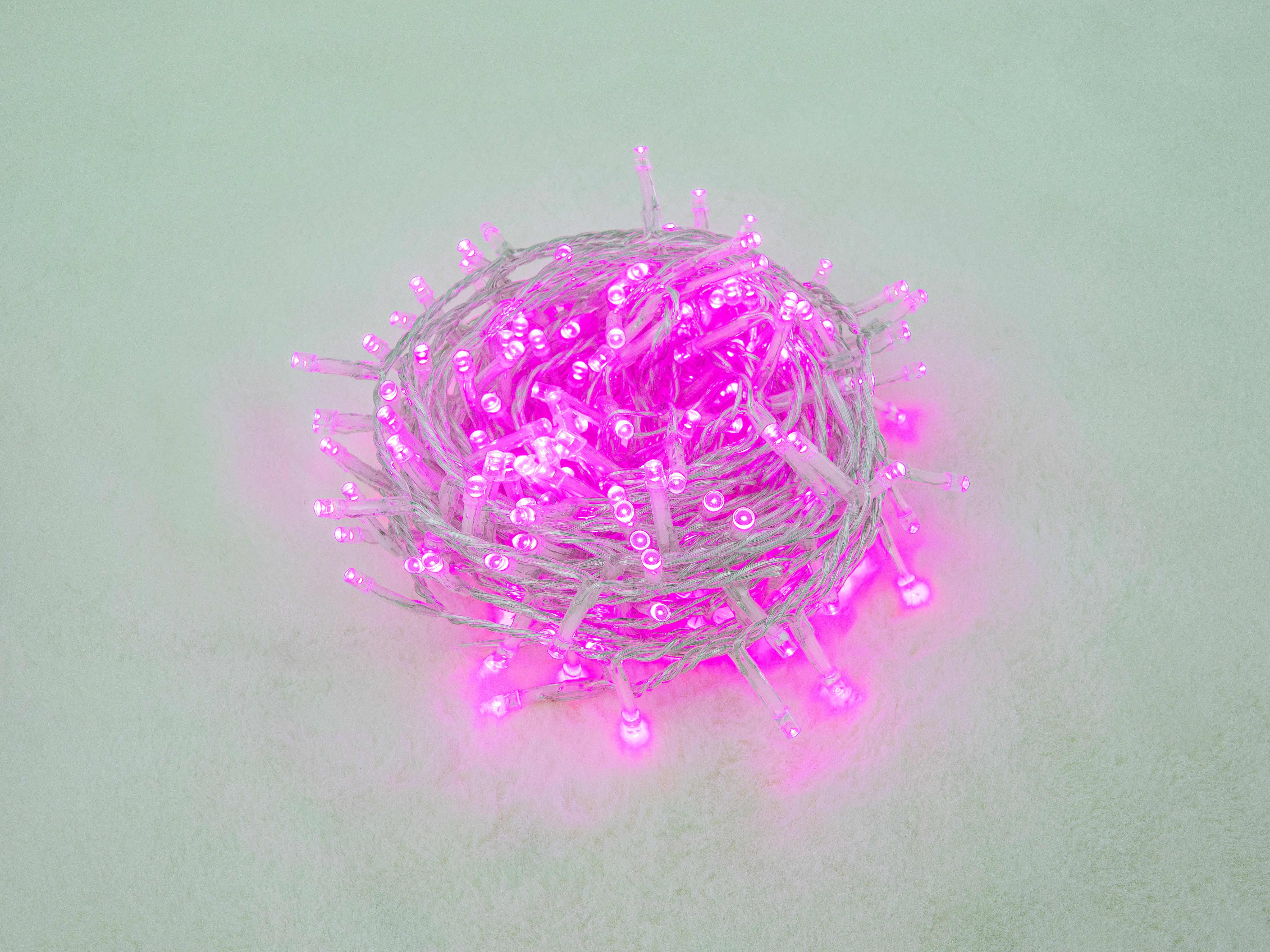 V5灯串透明线粉色（2）