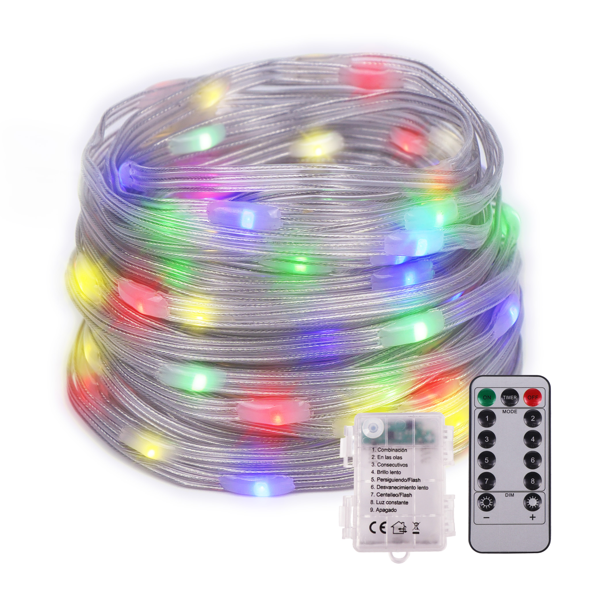 Multicolor Rope Lights Transparent Wire