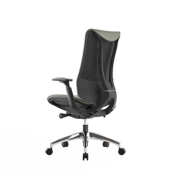 Utilizing padded leather office chair