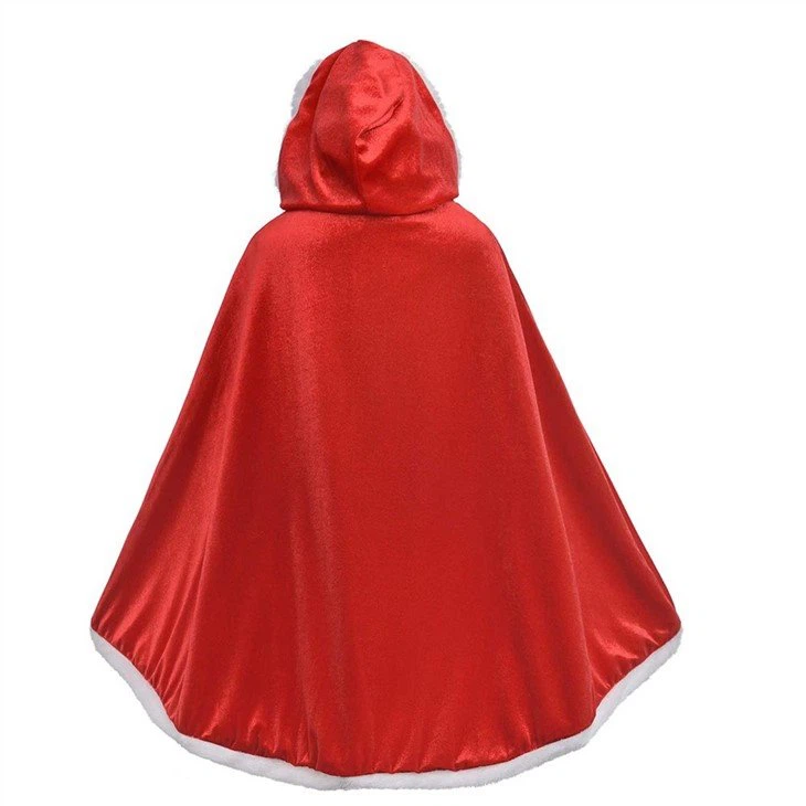 Christmas Costumes Cape Velvet Hooded31034775012