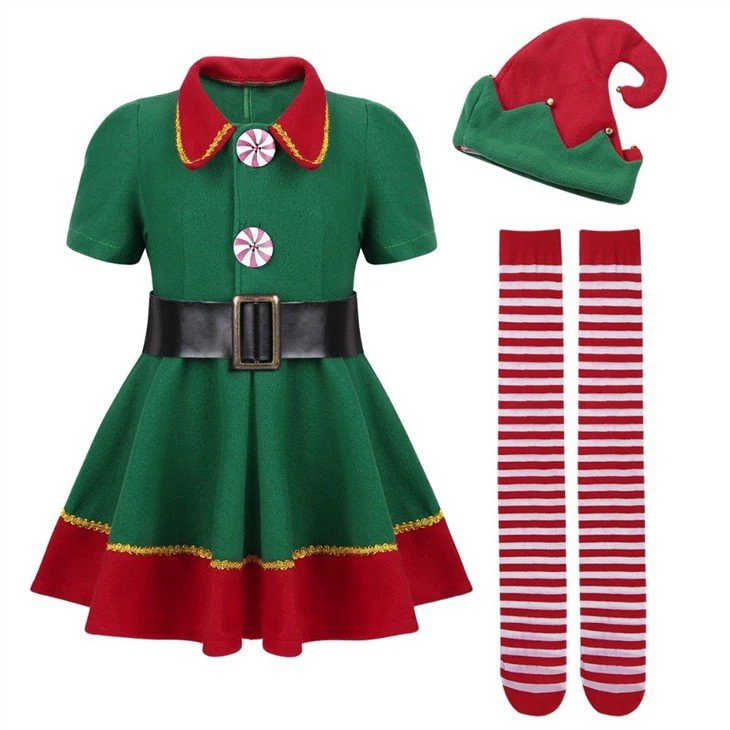 Cute Christmas Elf Costume For Kids And05509664610