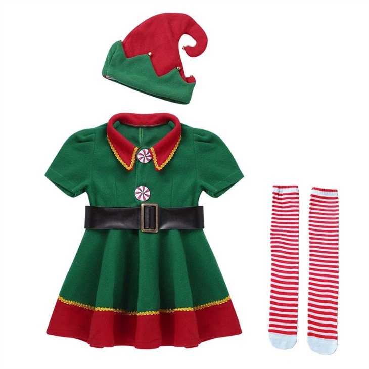 Cute Christmas Elf Costume For Kids And05526710237