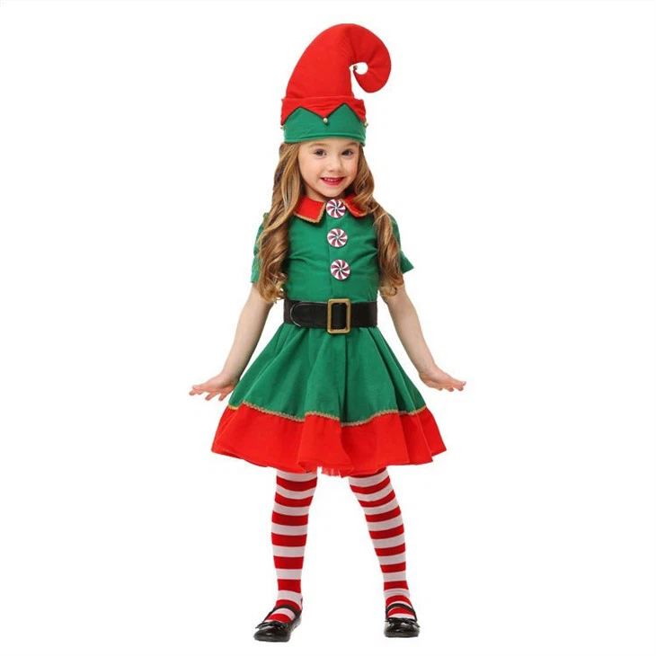 Cute Christmas Elf Costume For Kids And06012255216