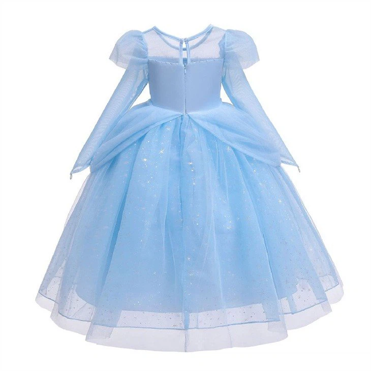 Cinderella Princess Costume For Kids – Blue Dress-Up Set With Accessories (Romy's Collection)