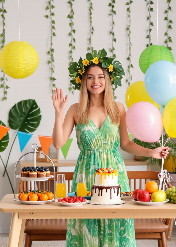 Jungle Theme Birthday Decoration at Home 1
