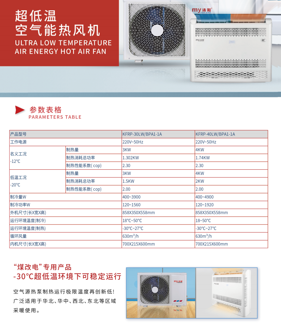 超低温空气能热风机