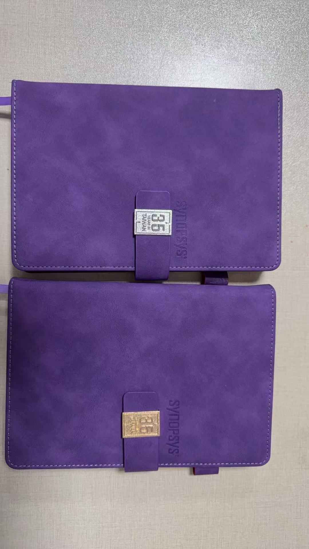 Elegant Purple Leather Notebook