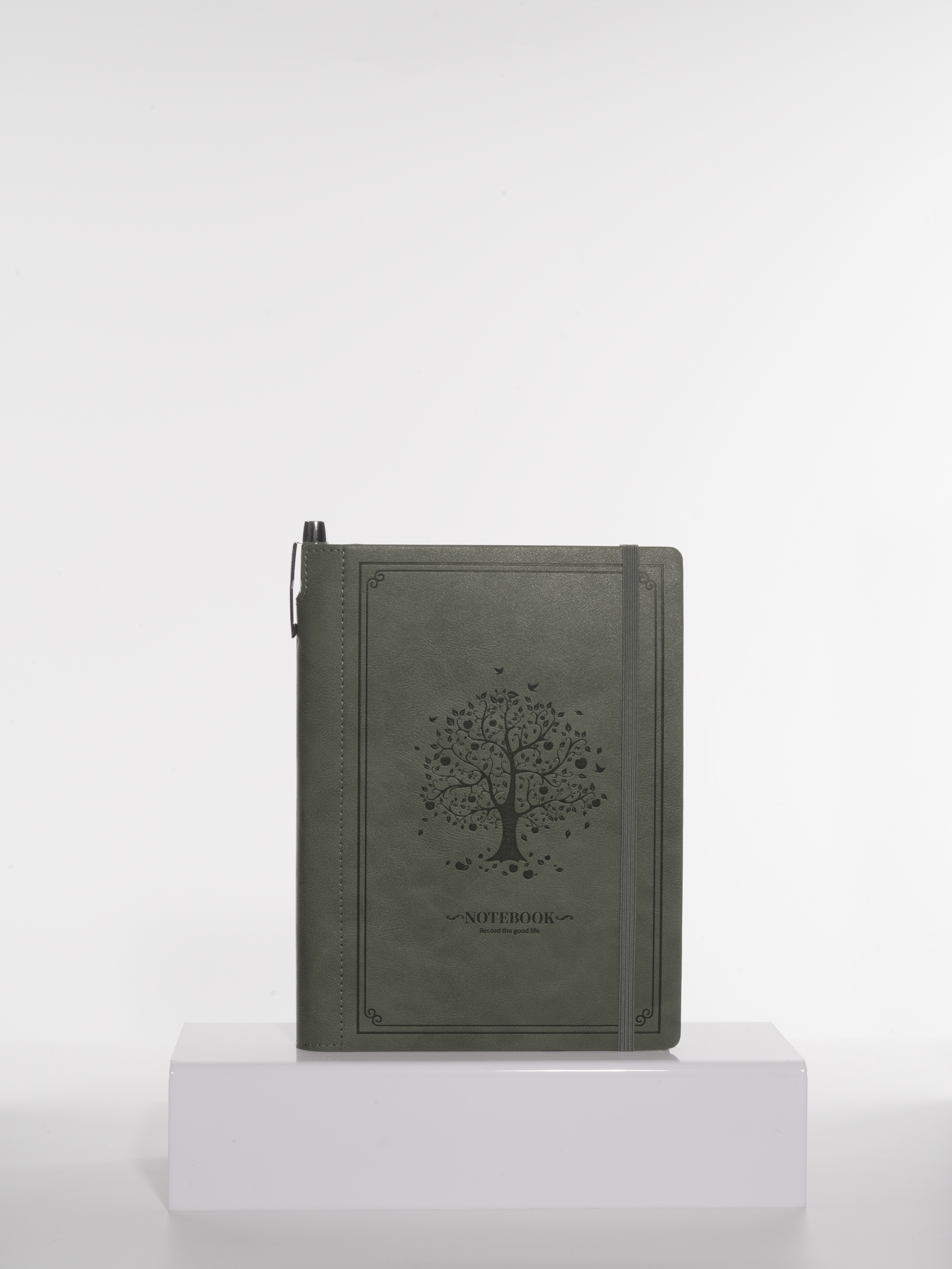Embossed tree pattern binder notebook