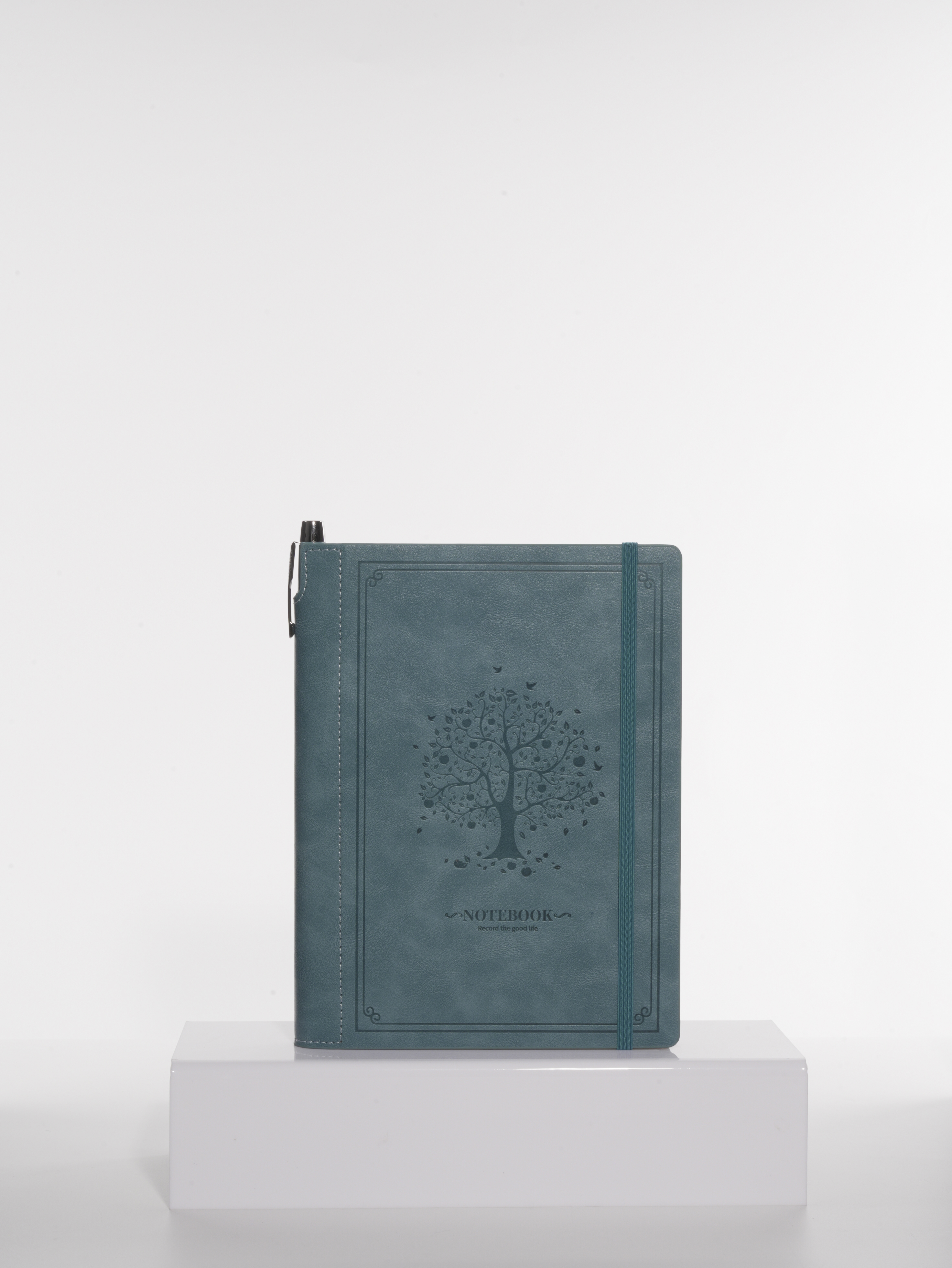 Embossed tree pattern binder notebook