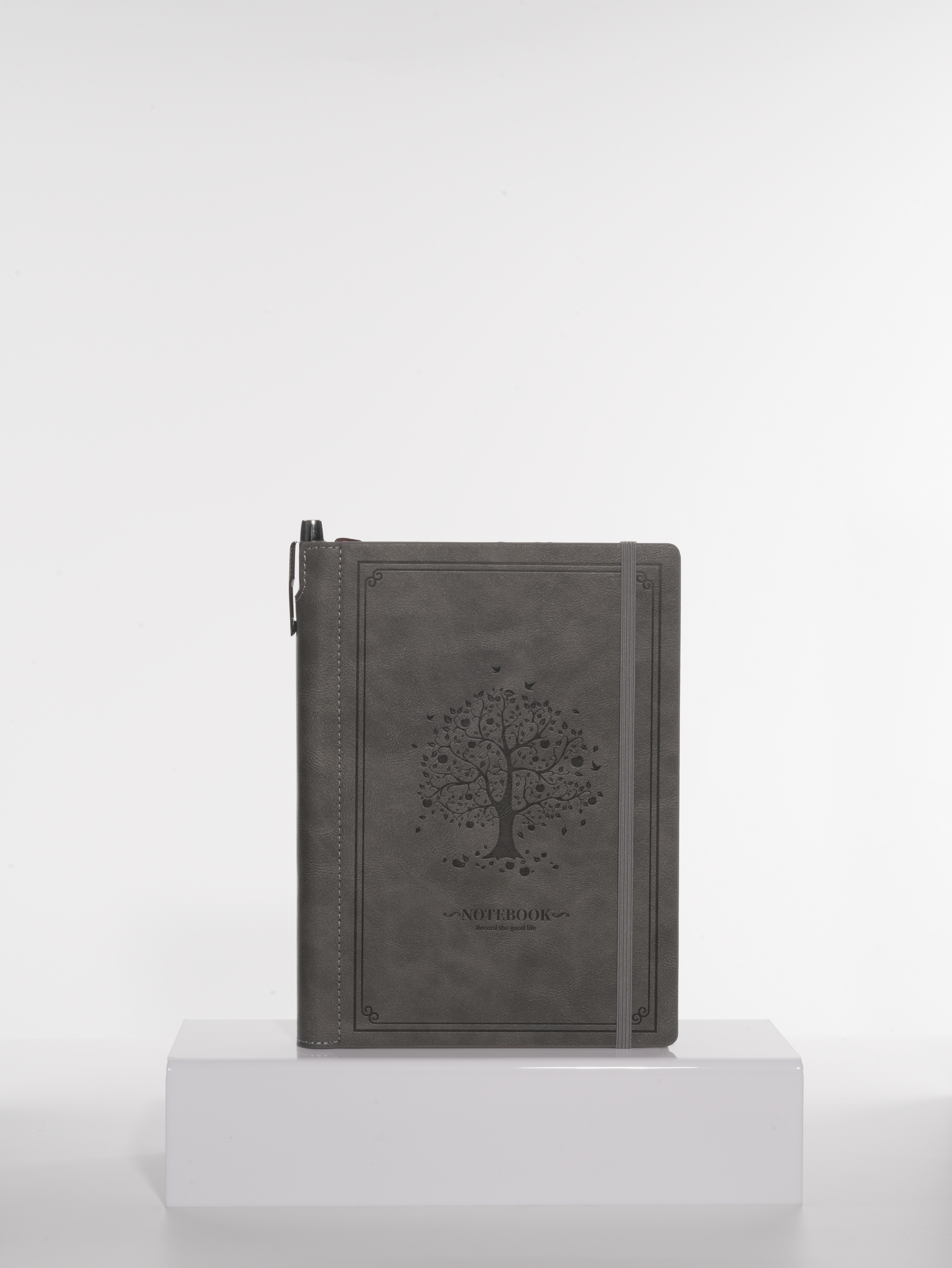 Embossed tree pattern binder notebook