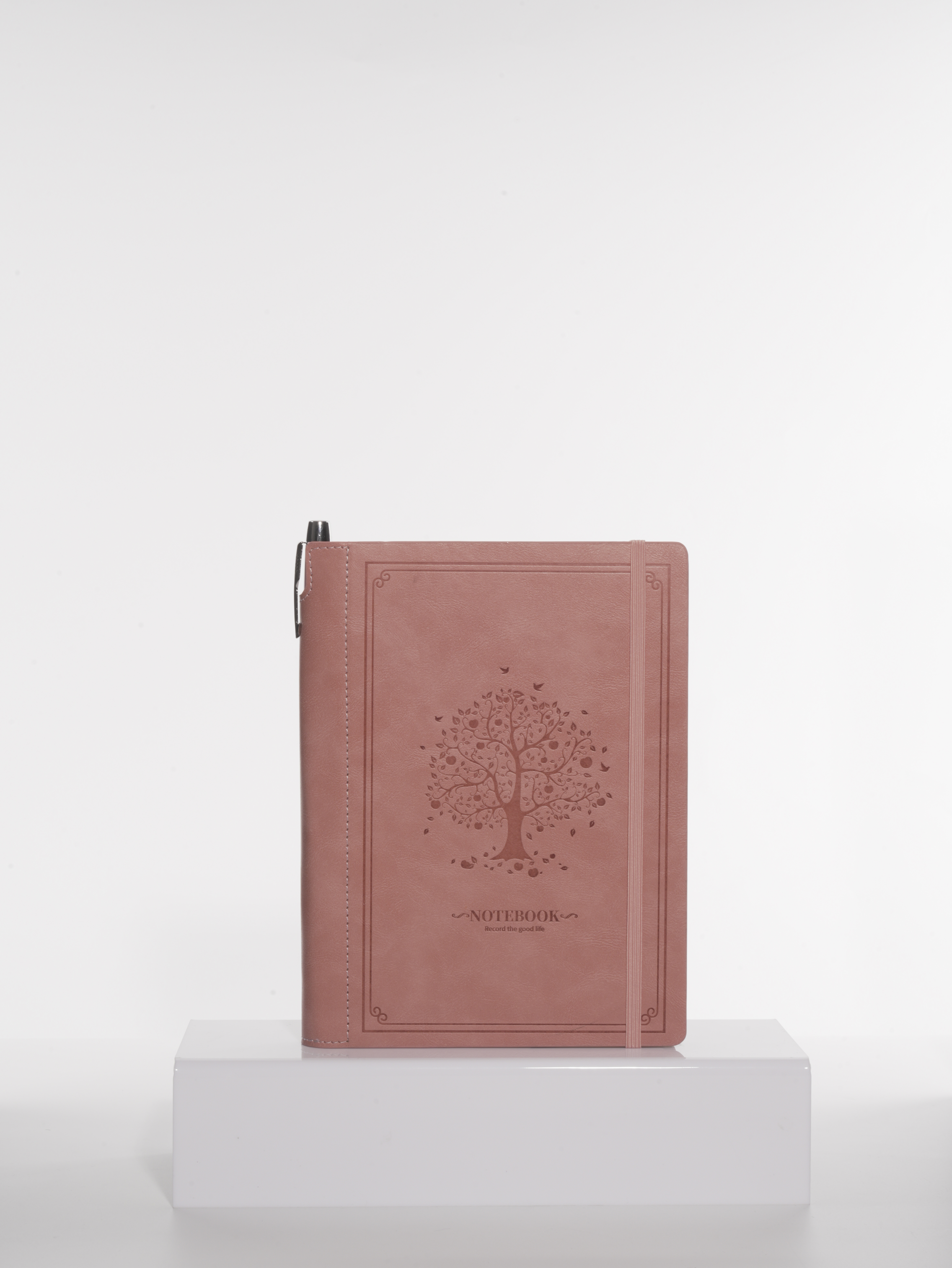 Embossed tree pattern binder notebook