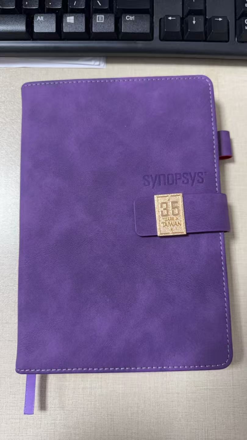 Elegant Purple Leather Notebook