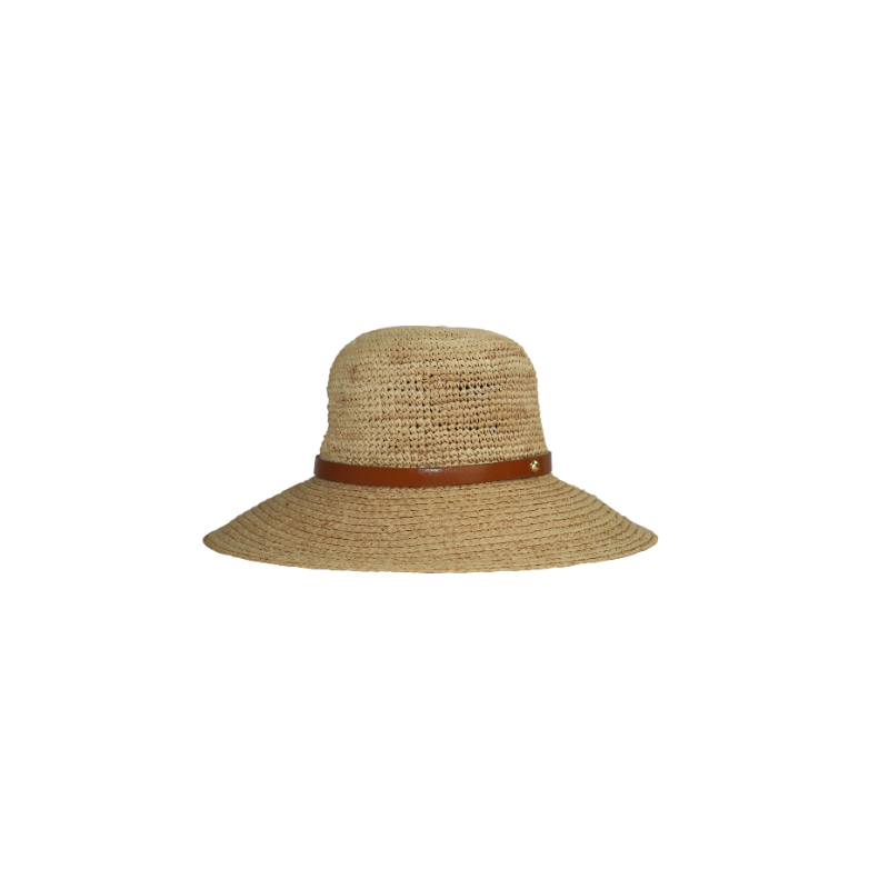 Vintage style straw fedora classic summer sun hat