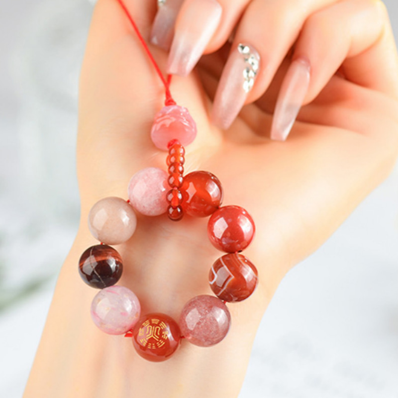 Multi-Gem Five Elements Energy Charm Natural Crystal Material Feng Shui Amulet Portable & Versatile