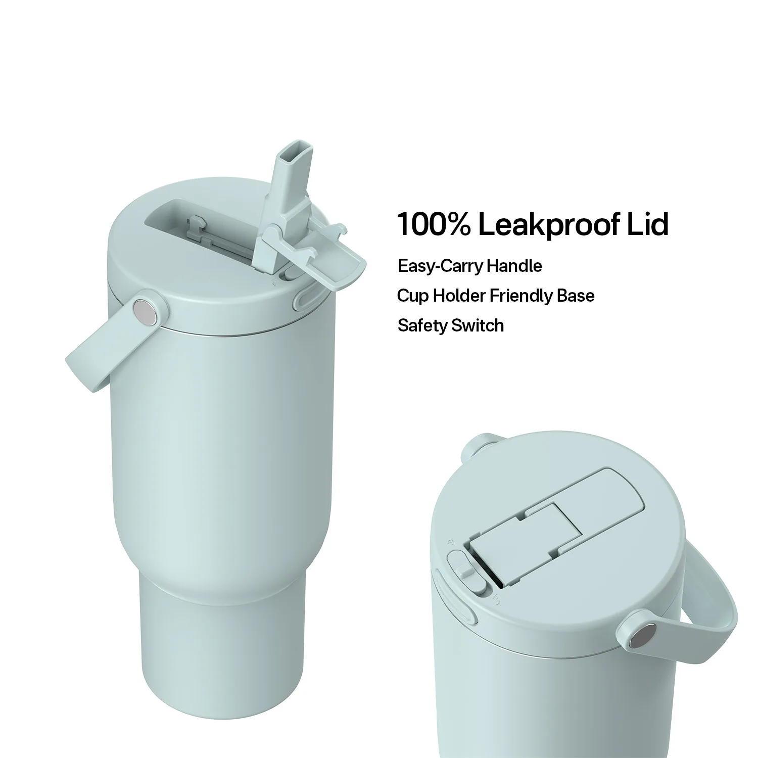 Tumbler Vakum Jerami Satu Sentuhan