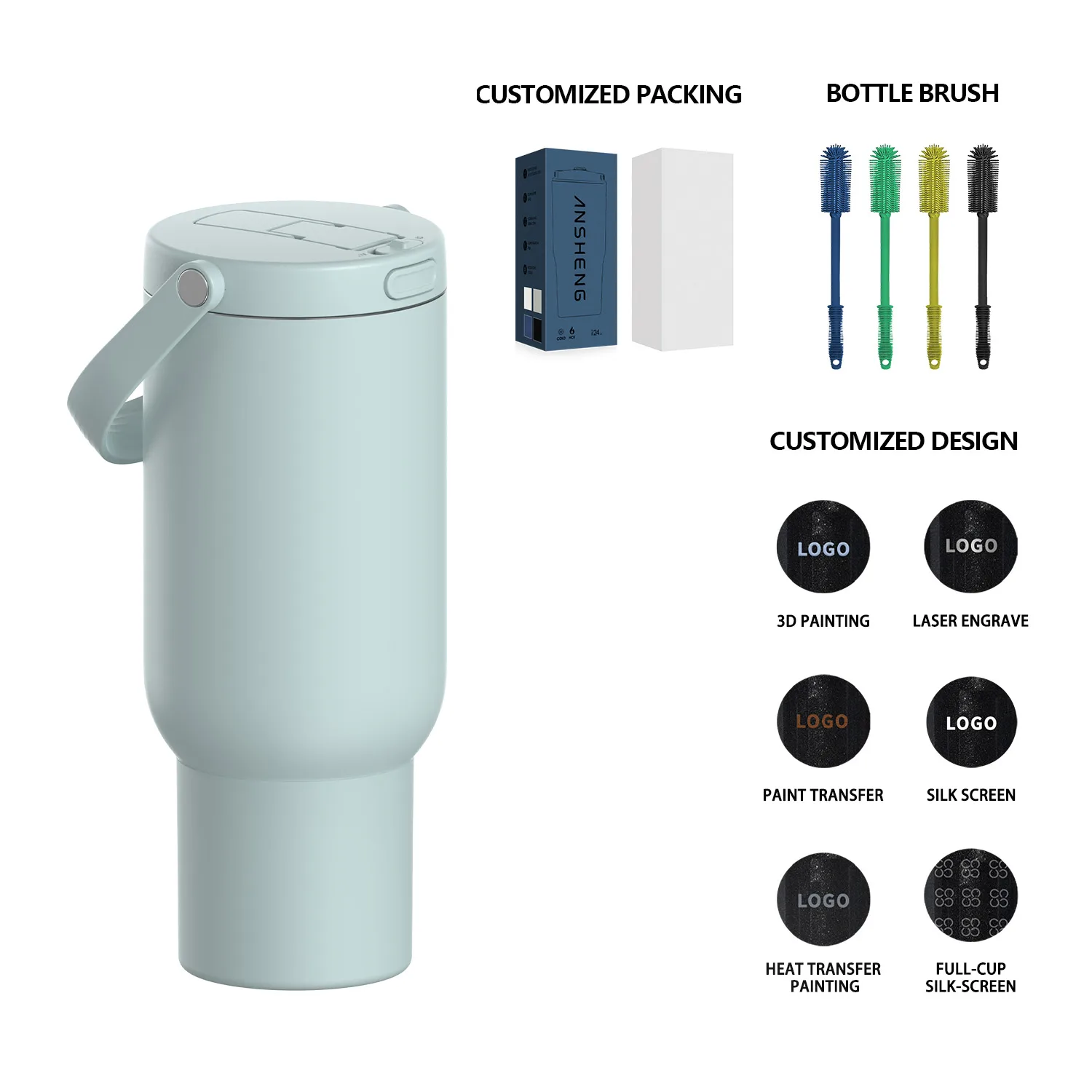 Tumbler Vakum Jerami Satu Sentuhan