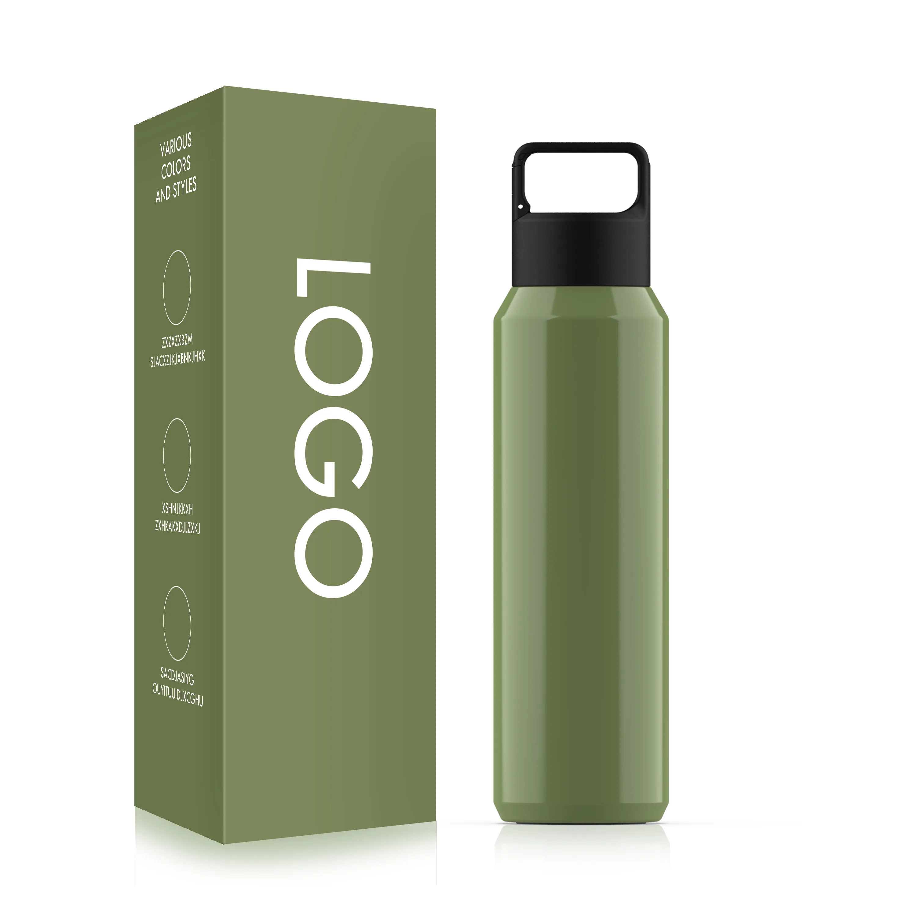 Vacuum Insulated Carbonation Bottle with Handle Cap