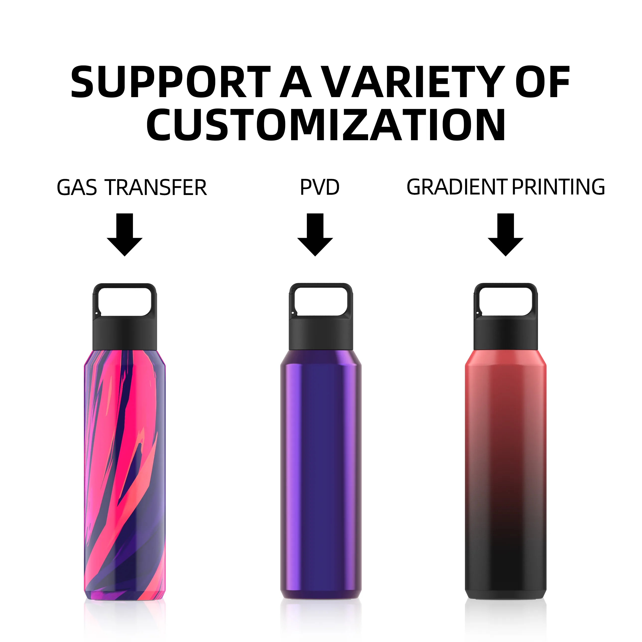 Vacuum Insulated Carbonation Bottle with Handle Cap