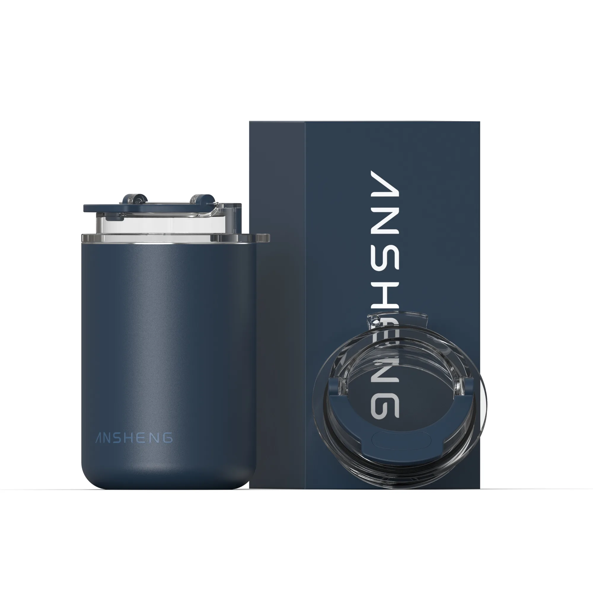 Stainless Steel Travel Mug with Carry Handle Lid