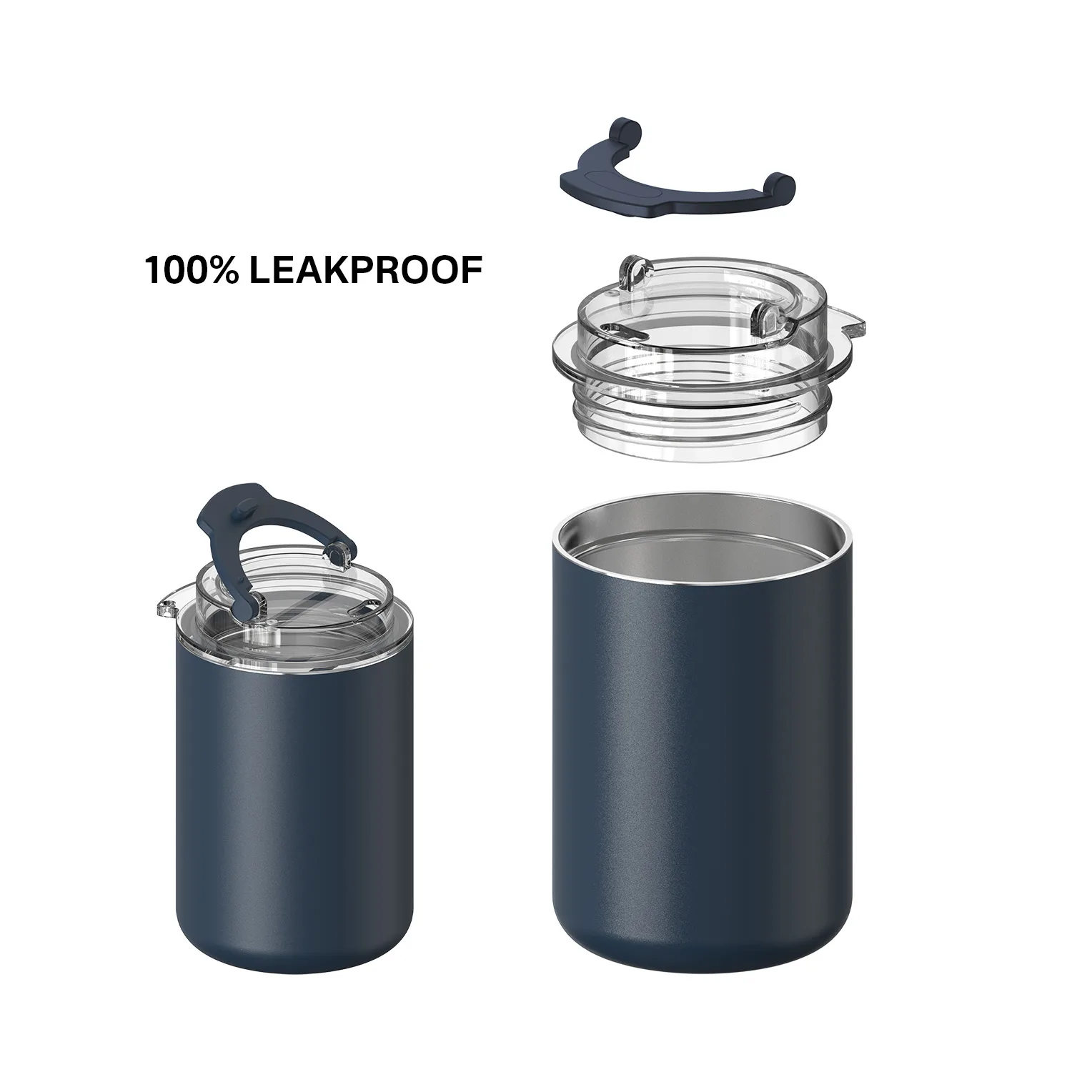Stainless Steel Travel Mug with Carry Handle Lid
