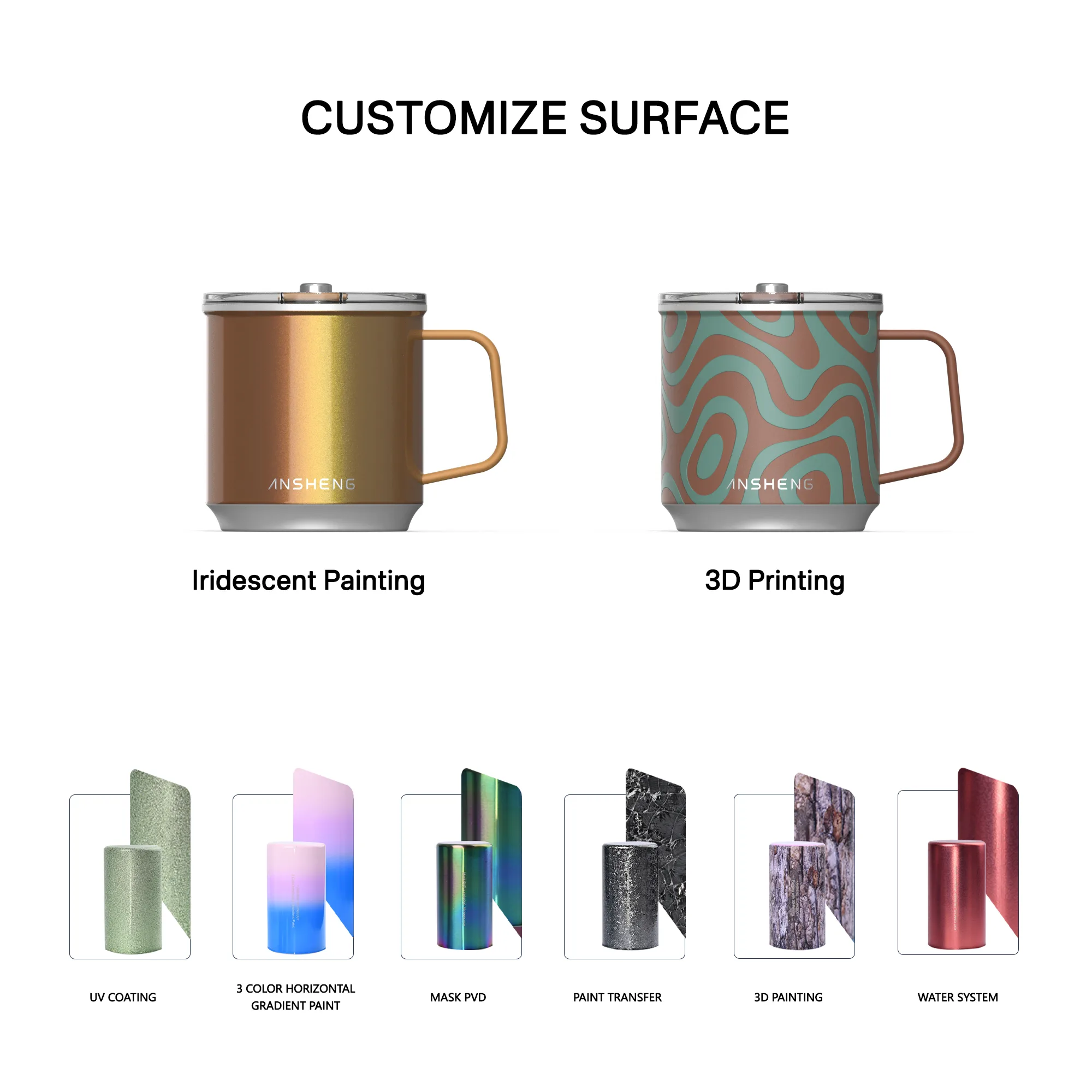 Straight Wall Stainless Steel Coffee Mug